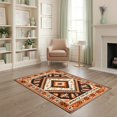 thumbnail image 2 of ODIKA 4'x6' Ultra-Soft Area Rug, Hallway Boho Vintage Southwestern Scroll Frame Distressed Ornate None Washable, Bare feet friendly, Silk-Touch for Bedroom Home office, 2 of 7