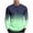 Mint Green, variant on QIYAGBSA Ombre Gradient Long Sleeve T Shirts for Men Crew Neck Casual Pullover Lightweight Athletic Fit Fall Spring Base Layer Tees