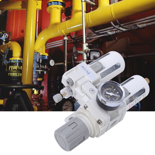 Air Filter Regulator, Compressed Air Filters Air Pressure Regulator, Separator For Home AC3010-03 3/8in BSPT,AC4010-04 1/2in BSPT