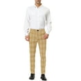 thumbnail image 2 of Lars Amadeus Men's Dress Plaid Pants Formal Printed Checked Trousers, 2 of 6