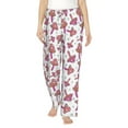 thumbnail image 2 of Goofa Purple Mushroom Printed Soft Pajama Pants for Women, Wide Leg Comfy Casual Lounge Yoga Pants-X-Large, 2 of 9