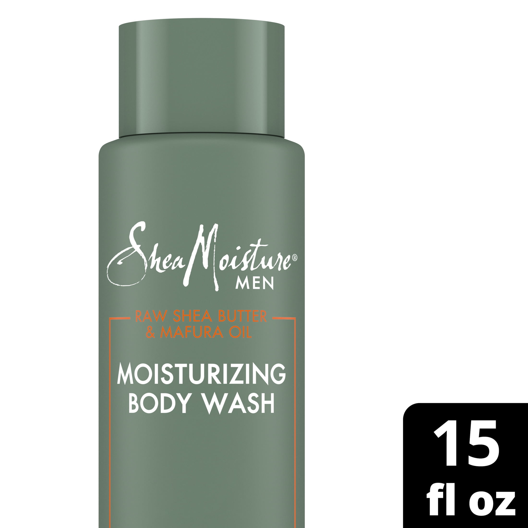 SheaMoisture Men Body Wash Cleanser To Clean And Hydrate Skin Raw Shea Butter & Mafura Oil Moisturizing ,15 fl oz