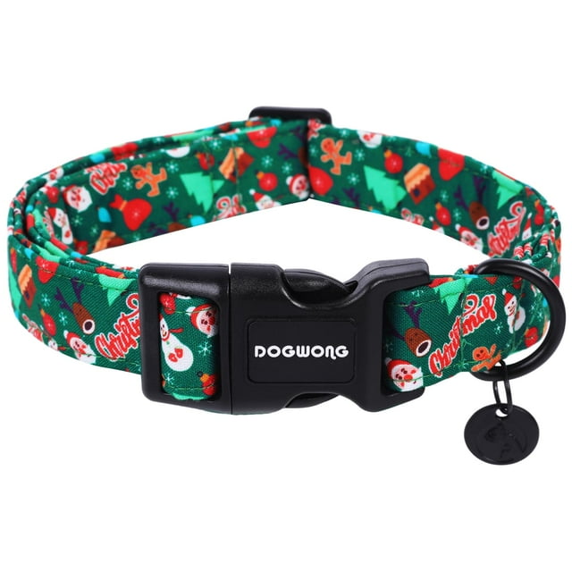 Collar para Perro DOGWONG L 3-6 cm Algodón Duradero Navidad