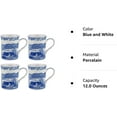 thumbnail image 3 of Spode Blue Italian Large Porcelain Coffee Mugs, Set of 4, 12 oz, Blue White, 3 of 6