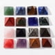 thumbnail image 3 of Xiao Hua 2 piezas de pirámide de piedra de cristal natural azul, torre Feng Shui, adorno de siete estrellas para escritorio, adorno decorativo de piedra de cristal de 2 cm., 3 of 5