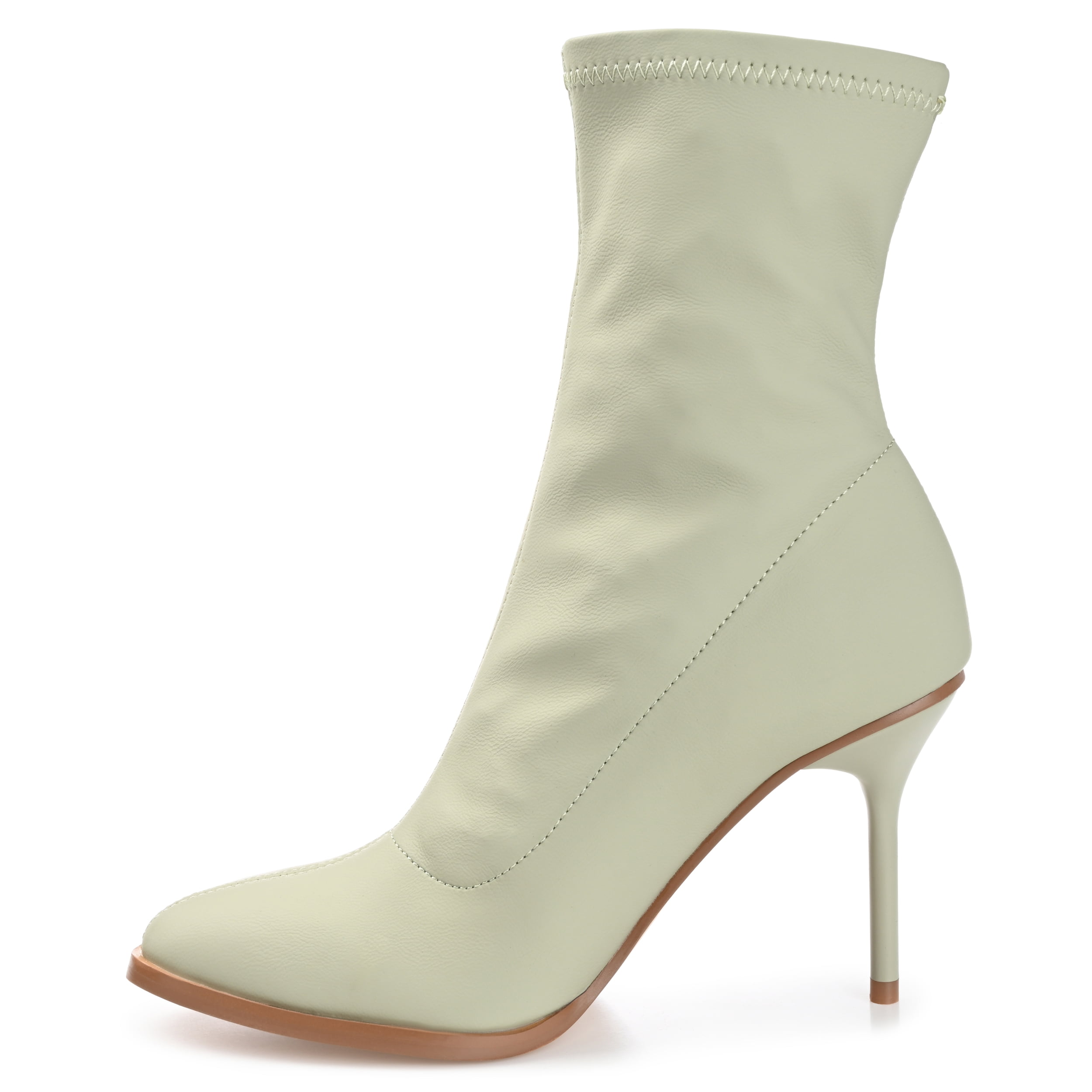 Journee Womens Gizzel Almond Toe Stiletto High Ankle Booties
