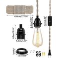 thumbnail image 2 of Diy 15ft Industrial Vintage Ceiling Pendant Light Cord Hanging Light Kit With, 2 of 5