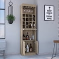 thumbnail image 2 of Being Kava Bar Cabinet, Double Door, Two Shelves, Sixteen Built-in Wine Rack Light Pine, 2 of 8