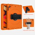 thumbnail image 3 of ELEHOLD for iPad 6th/5th Generation 9.7 inch Rugged Case, Heavy Duty Protection Hand Strap Built-in Kickstand Crossbody Shoulder Strap Shockproof Case for iPad 9.7 inch 6th/5th 2018/2017,Orange, 3 of 10