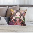 thumbnail image 6 of Kamado Nezuko Pillow Case Soft Pillow Cover Pillowcase Decorative Cushion Cover Home Decor 18 "x18 ", 6 of 8