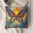 thumbnail image 3 of YINGXI Colourful Throw Pillow Covers Decorative Pillow Cases Square Pillowcases Flowers Throw Cushion Case for Couch Sofa Bed Living Room 12x12in, 3 of 5