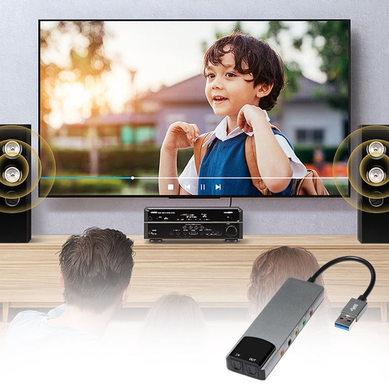 Usb External USB 2.0 External 6 Channel 5.1 Surround Sound Adapter With ...
