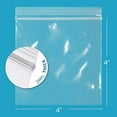 thumbnail image 2 of GPI 4” x 4” Reclosable Ziplock Bag 2 Mil Clear Zipper Bags, 100-Pack, 2 of 8