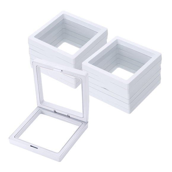 Uxcell 15 Pcs Caja de Almacenamiento para Uñas Postizas, Caja de Exhibición para Uñas, Organizador para Regalos de Joyería y Almacenamiento en el Hogar, Blanca