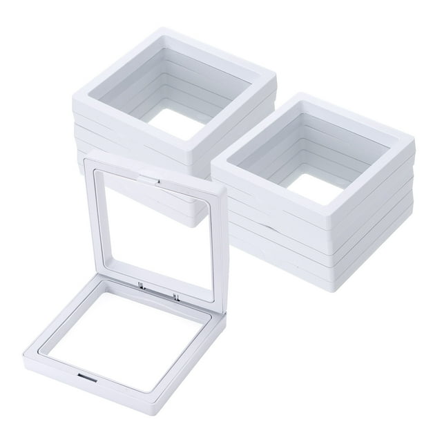 Uxcell 15 Pcs Caja de Almacenamiento para Uñas Postizas, Caja de Exhibición para Uñas, Organizador para Regalos de Joyería y Almacenamiento en el Hogar, Blanca