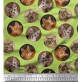 thumbnail image 1 of Soimoi Poly Georgette Fabric Cat Face Animal Printed Craft Fabric by The Yard 42 Inch Wide, 1 of 1