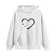 thumbnail image 5 of DxhmoneyHX Hoodies for Girls Fall Winter Warm Pullover&nbsp;Sweatshirts Long Sleeve Blouse Fashion Hearts ​Printed Going Out Tops with&nbsp;Pocket Size 14 Years, 5 of 6