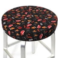 thumbnail image 3 of Pofeuu BBQ Print Round Bar Stool Covers - Super Soft and Washable Elastic Stool Cushion Slipcover Easy Clean Velvet-13 inch, 3 of 7