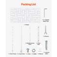 thumbnail image 3 of KFFKFF Metallic Privacy Barrier, Dimensions 47" Height x 76" Width, 3-Panel Outdoor Privacy Shields, Self-Supporting Outdoor Partition, Ornamental Garden Metal Privacy Wall for Balcony, Patio, White, 3 of 9