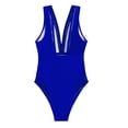 thumbnail image 5 of Fvwitlyh Tankini Swimsuits For Women Tummy Control Women'S Fashion Solid Color Yarn Deep V Bathing Suit, 5 of 5