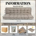 thumbnail image 4 of SDJPOI Outdoor Swing Cushions, Porch Swing Cushions 2-3 Seater Replacement with Backrest, Waterproof Thicken 4" Bench Cushion with Ties for Patio Porch Lawn and Garden, 4 of 8