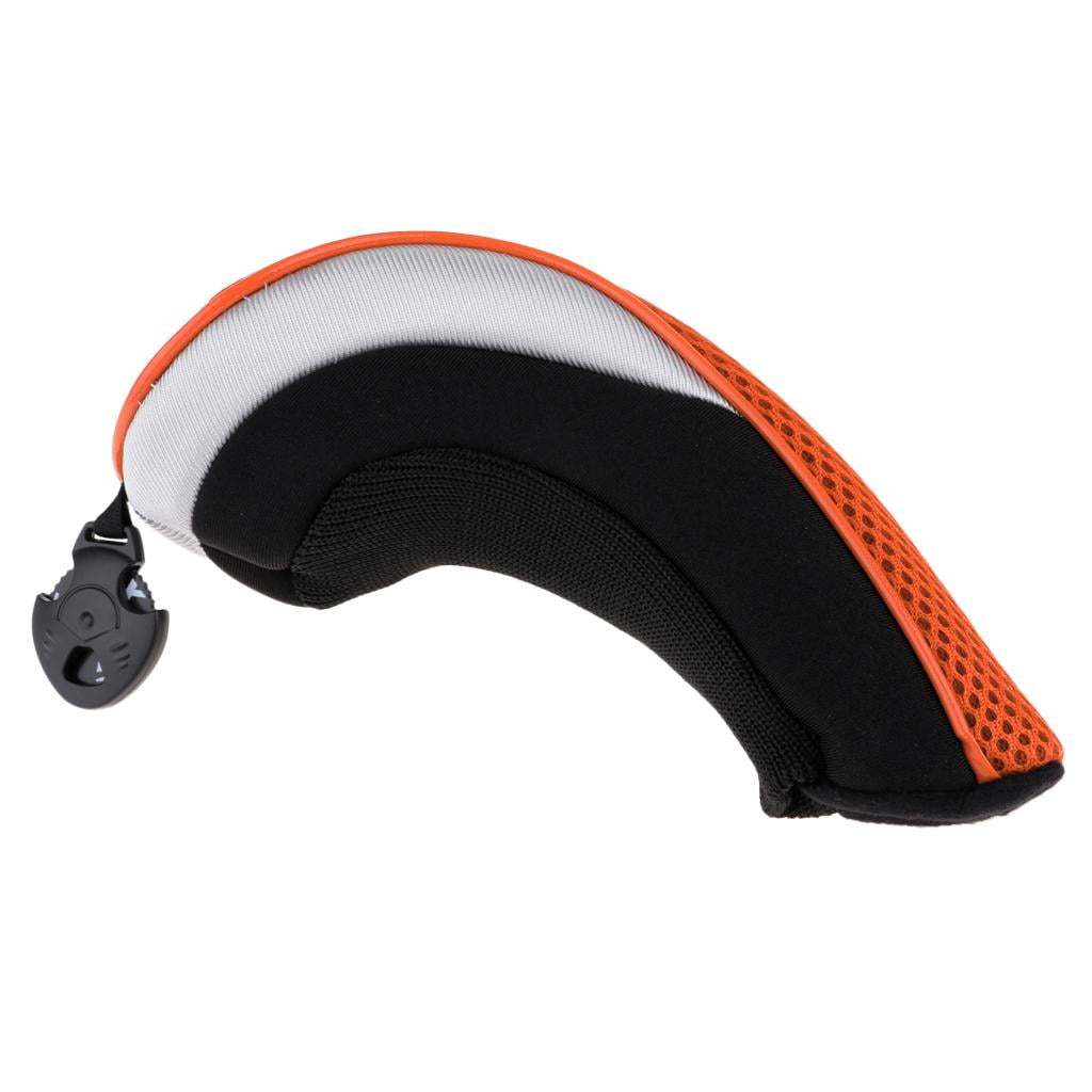 Axioma 4 Pieces Golf Hybrid UT Club Head Cover Headcover with Number Tag Orange