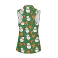 thumbnail image 6 of Yuyamidu Gingerbread Man Sleeveless Golf Shirt for Women Snowman Tennis Outfits Tank Top Green Christmas Quarter Zip Golf Activewear Size S, 6 of 8