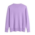 thumbnail image 5 of Women Knit Sweaters Button Down Cardigan V Neck Long Sleeve Ribbed Cuffs Casual Cozy Kimonos Fall Outfits (XL, Purple), 5 of 7