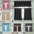 thumbnail image 1 of CVLIFE Solid Plain Blackout Short Curtain Eyelet Ring Top Cafe Kitchen Window Decor, 1 of 6