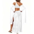 thumbnail image 4 of Womens Fashion 2026 Lingerie for Women Rave Outfits for Festival Sexy Costume Outfit Mesh Sheer Bra Top High Waist Split Maxi Skirt, 4 of 4