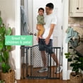 thumbnail image 4 of Ingenuity Modern Home Walk-Thru Safety Pet and Baby Gate, Grey, Openings from 28-42" Wide, 30' Tall, 4 of 14