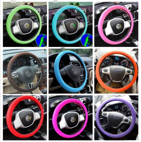 No Smell Odorless Universal Size Year Round Use Steering Covers Smaw 15 Inch Genuine Leather Steering Wheel Cover Durable 