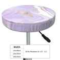 thumbnail image 2 of Lavender Glitter Foil Stripes Round Bar Stool Seat Covers, Elastic Round Chair Cover Stool Seat Slipcover Bar Stool Cushions Round Pad for 12-14 inch, 2 of 5
