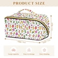 thumbnail image 4 of FORMRS Makeup Bag Travel Cosmetic Organizer for Women Fold Flat Zipper Pouch with Handle, Various Vegetables Pattern, 4 of 8