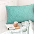 thumbnail image 4 of Goofa Teal Turquoise Glitter Print Plush Throw Pillow Case, Soft Velvet with Hidden Zipper, Decorative Cushion Cover for Sofa, Bed, Car, and Home Décor-20"x30", 4 of 6