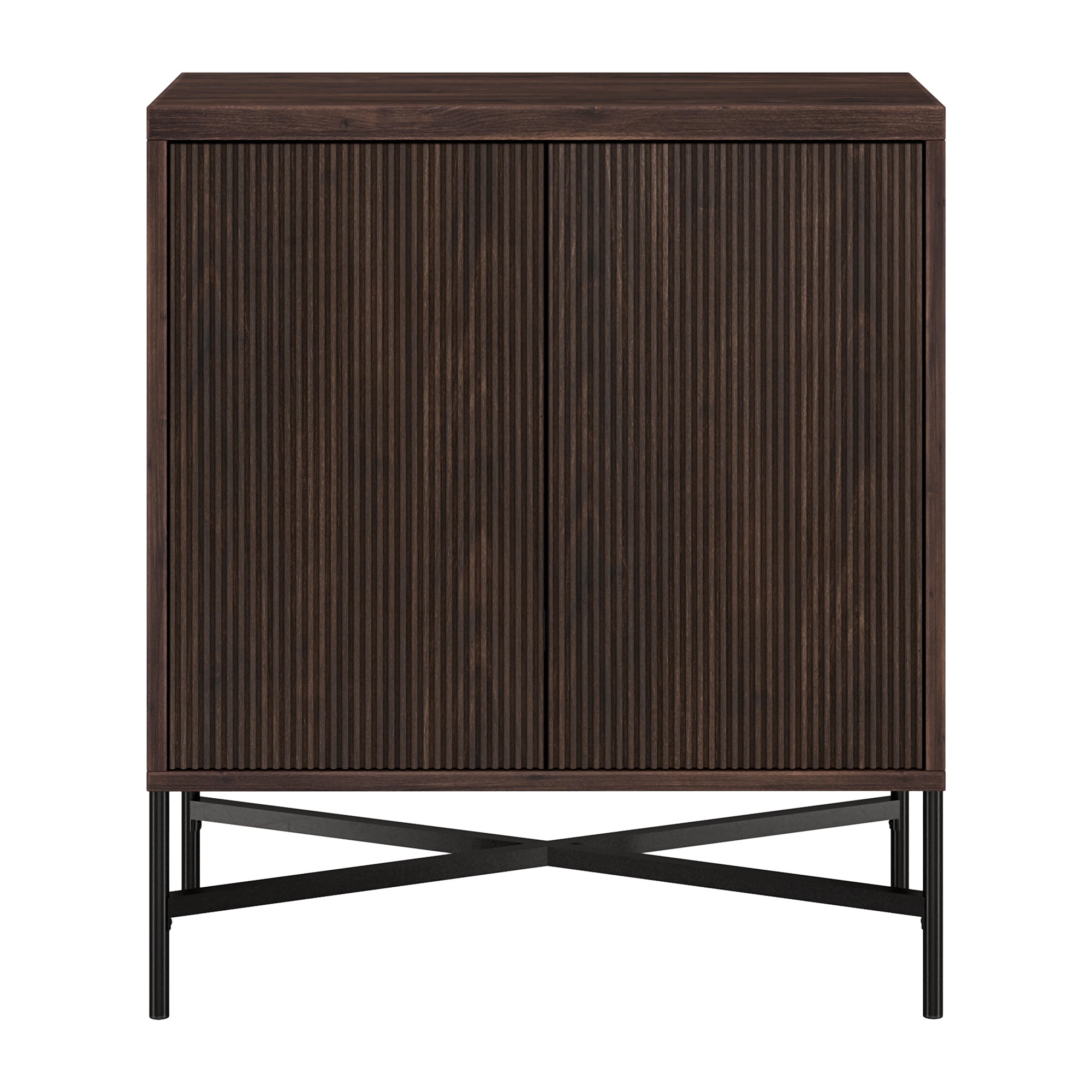 Evelyn&Zoe AC1937 Brighton Accent Cabinet with Adjustable Shelves Alder Brown, 48.1 lb