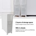 thumbnail image 4 of Plastic Bathroom Storage Cabinet with Two Tier Storage, Slim Design, Easy Access for Toilet Paper Kitchen Laundry, 4 of 7