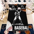 thumbnail image 3 of Erosebridal I Love Baseball Full Size Sheets, Sport Bed Sheets for Men and Boys, 4 Pieces, 1 Flat Sheet, 1 Fitted Sheet and 2 Pillowcases, 3 of 6
