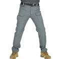 thumbnail image 2 of CCRFTGI Men’s Zip Off Convertible Straight Leg Cargo Pants, Quick Dry Lightweight Outdoor Hiking Work Trousers Convertible to Shorts Gray M, 2 of 6