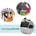 thumbnail image 3 of Contadores manuales de 4 dígitos, juego de 4 numeradores mecánicos de mano con soporte para dedo de aro para deportes, golf, conteo de pasos, color plateado brillar Electrónica, 3 of 5