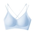 thumbnail image 3 of Sujetador de mujer Jelly Strip Support camiseta sujetador ropa interior Push up Bra Bralettes acolchados Azul, 3 of 8