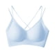 thumbnail image 3 of Bralettes con relleno, ropa interior para mujer con sensación de de verano, sujetadores sin aros, sujetador para mujer Azul, 3 of 8