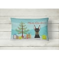 thumbnail image 2 of Carolines Treasures BB1617PW1216 Christmas Tree and Doberman Canvas Fabric Decorative Pillow, 12H x16W, multicolor, 2 of 3