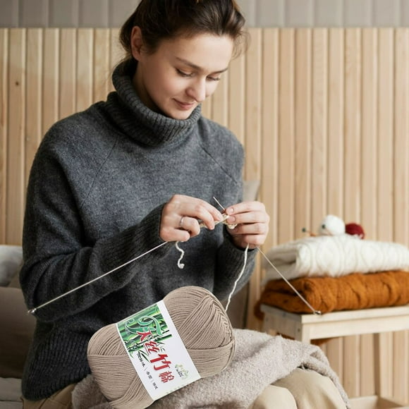 Heliisoer Tricot à la Main Coloré 50g Tricot Crochet Lait Doux Bébé Fil de Coton Laine