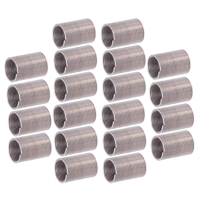 Noref Thread Socket Set,Wire Thread Insert,20Pcs Wire Thread Insert M12 x 1 Threaded Repair Reduce Nut Spiral Circle Extension Tool