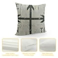 thumbnail image 4 of YINGXI Embroidered Farm Arrow Decorative Throw Pillow Cover, Farm House Pillow 24x24in, 4 of 5
