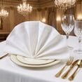 thumbnail image 2 of REGALWOVEN Set of 12 Cloth Napkins, Washable and Reusable Table Dinner Napkins for Home, Restaurant, Weddings, Event and Parties White 16x16inch, 2 of 6