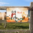 thumbnail image 2 of Happy Thanksgiving Old English Sheepdog with Turkey Pumpkins Autumn Vibes Horizontal Metal Aluminum Sign Dog Lover Wall Art Home Decor - 12018, 2 of 5