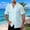 Sky Blue, variant on Dianli Casual Travel Men's Turndown-Collar Solid Short Sleeve Button Cardigan Shirt Hollow Jacquard Knit Top Lightweight Breathable Summer Office Everyday