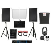 Cerwin Vega DJ Package: 2) 15" Speakers+Stands+Subwoofer+Mixer+Facade+Headphones